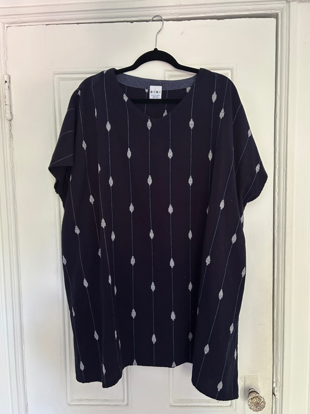 Handmade indigo Japanese tunic - kurume kasuri - Picture 7 of 7